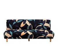 WJHDWYD 2 Seater Armless Sofa Bed Cover Click-clack Sofa Cover without Elastic Sofa Cover without Armrests with Print(A2,M)