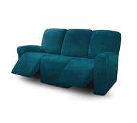 WJHDWYD 3 Seater Sofa Cover Reclining Sofa Cover 8 Pieces Stretch Sectional Sofa Slipcover for Reclining Furniture Protection 3 Sofa Slipcovers Plush Sofa Cover(Blu Scuro)
