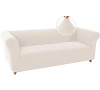 WJHDWYD Chesterfield Stretch Sofa Cover Non-Slip Stain Resistant Stretch Sofa Slipcover 3 Seater Sofa Cover with Armrests Super Soft Fabric(Avorio,3 Posti)