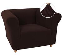 WJHDWYD Chesterfield Stretch Sofa Cover Non-Slip Stain Resistant Stretch Sofa Slipcover 3 Seater Sofa Cover with Armrests Super Soft Fabric(Marrone,1 Posto)