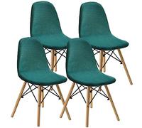 WJHDWYD Dining Chairs Covers Set of 2/4/6,Style Shell Dining Chair Mid Century Modern Chair Sipcover,Upholstered Dining Accent Side Chair Covers(A4,4 PCS)