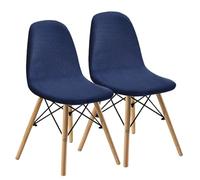 WJHDWYD Dining Chairs Covers Set of 2/4/6,Style Shell Dining Chair Mid Century Modern Chair Sipcover,Upholstered Dining Accent Side Chair Covers(F,2 PCS)