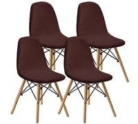 WJHDWYD Dining Chairs Covers Set of 2/4/6,Style Shell Dining Chair Mid Century Modern Chair Sipcover,Upholstered Dining Accent Side Chair Covers(B4,4 PCS)