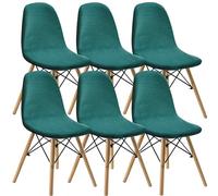 WJHDWYD Dining Chairs Covers Set of 2/4/6,Style Shell Dining Chair Mid Century Modern Chair Sipcover,Upholstered Dining Accent Side Chair Covers(A4,6 PCS)