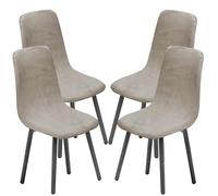 WJHDWYD Dining Chairs Covers Set of 2/4/6,Style Shell Dining Chair Mid Century Modern Chair Sipcover,Upholstered Dining Accent Side Chair Covers(A5,4 PCS)