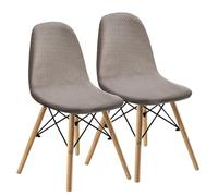 WJHDWYD Dining Chairs Covers Set of 2/4/6,Style Shell Dining Chair Mid Century Modern Chair Sipcover,Upholstered Dining Accent Side Chair Covers(A3,2 PCS)