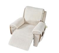 WJHDWYD Recliner Cover, Non-Slip Protective Cover for Relax Chair, Non-Slip Protective Cover(Crema,76 x 231 cm)