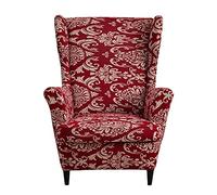 WJHDWYD Stretch Wing Chair Covers 1 Seater Wing Chair Cover 2 Pieces Wing Back Chair Covers(Sherlock)