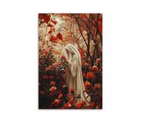 WJHJZQYY A Boy Lost in The Woods Followed The Scent of Roses And Walked Into Mary’s Open Arms. Decorative Wall Mural Modern Hanging Art Poster12x18inch(30x45cm)