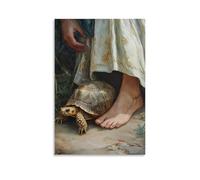 WJHJZQYY A Tortoise Crawls to Mary’s Feet And Stops-As If It’s Finally Arrived Decorative Wall Mural Modern Hanging Art Poster20x30inch(50x75cm)