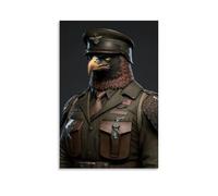 WJHJZQYY Animal Posters with Picture of The Army Service Dressed Up Decorative Wall Mural Modern Hanging Art Poster12x18inch(30x45cm)
