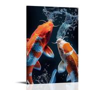 WJHJZQYY Elegant Koi Fish Wall Decor Poster Traditional Beauty for Home Decorative Wall Mural Modern Hanging Art Poster08x12inch(20x30cm)