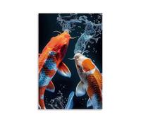 WJHJZQYY Elegant Koi Fish Wall Decor Poster Traditional Beauty for Home Decorative Wall Mural Modern Hanging Art Poster08x12inch(20x30cm)