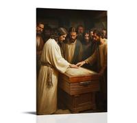 WJHJZQYY Jesus Touching The Casket of A Widow’s Son, His Voice Lifting The Veil between Death And Life before A Stunned Crowd. Decorative Wall Mural Modern Hanging Art Poster24x36inch(60x90cm)