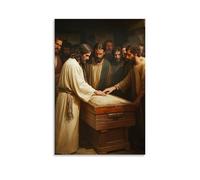 WJHJZQYY Jesus Touching The Casket of A Widow’s Son, His Voice Lifting The Veil between Death And Life before A Stunned Crowd. Decorative Wall Mural Modern Hanging Art Poster24x36inch(60x90cm)
