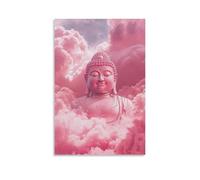 WJHJZQYY Maitreya Buddha Smiles Beneath A Sky of Pink Clouds, His Presence Radiating Joy And Promise of A Future World. Decorative Wall Mural Modern Hanging Art Poster24x36inch(60x90cm)