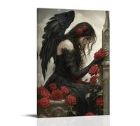 WJHJZQYY The Angel Touches The Broken Altar And It Blooms with Roses That Remember The Names of The Fallen. Decorative Wall Mural Modern Hanging Art Poster12x18inch(30x45cm)