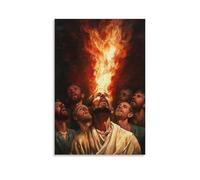 WJHJZQYY The Spirit Descending Like Fire upon The Apostles at Pentecost, Tongues of Flame Illuminating Awestruck Faces. Decorative Wall Mural Modern Hanging Art Poster24x36inch(60x90cm)