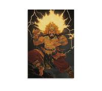 WJHJZQYY Vajrapani Lifts A Glowing Vajra As Thunder Strikes behind Him, Protector of The Dharma in Lightning Form. Decorative Wall Mural Modern Hanging Art Poster12x18inch(30x45cm)