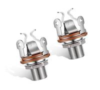 WJIAAA 1/4 Inch Guitar Output Jack Mono, 2pcs Multi-Contact Input Jack for Guitar Bass, Dual Tension Grounds Dual Positive Tips for Lower Noise, Guitars Repair Replacement for Fixing Loose Buzz Issues