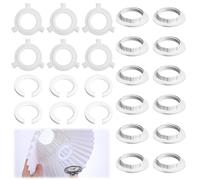 WJIAAA 24 Pack Lamp Shade Adapter Ring, 12 Pcs E27 to E14 Lampshade Reducer Ring and 12 Pcs E14 Lampshade Reducer Rings (White PP Plastic), 26.5mm-29.3mm Size for Home Lighting Fixtures