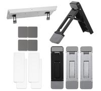 WJIAAA 4 Pcs Mini Portable Laptop Stand, Foldable Keyboard Riser Stand For Desk, Three Tilt Angle Adjustable Laptop Feet Anti-Slip Pads, Self-Adhesive Invisible Portable Computer Keyboard Lift Office