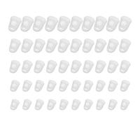 WJIAAA 50 Pcs Guitar Fingertip Protectors, 5 Sizes Transparent Silicone Guitar Finger Covers Caps with Air Holes, Breathable Anti-Slip Reusable Finger Covers for Stringed Instruments Bass Mandolin
