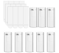 WJIAAA 8 Pcs Frame Hangers Without Nails, 12 Pcs Large Strong Adhesive Strips, White No Hole Picture Hooks for Pictures Frames, No Nails or Holes