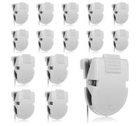 WJIAAA Cubicle Clips, 15pcs Gray Plastic Cubicle Pins Hooks for Fabric Walls Panel Push Pin Partition Panel Wall Clip Picture Hangers for Hanging Photos, Notes, Memos, Data Cables Office Accessories