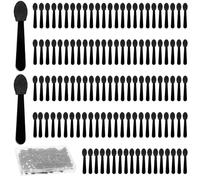 WJIAAA Disposable Eye Shadow Sponge Applicators, 120PCS Dual Sides Eye Shadow Brushes Mini Portable Travel Applicator Sticks Multipurpose for Makeup Nail Art