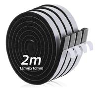 WJIAAA Foam Seal Tape, 4 Rolls (Total 8M) Self Adhesive Foam Gasket Tape Weatherstrip, 1x1.5cm Insulation Strips Seal Weather Stripping Strong Adhesive Door Window Sound Isolation Soundproofing