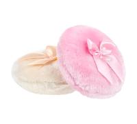 WJIAAA Large Fluffy Body Powder Puff, 2Pcs 3.5 Inch Soft Body Powder Washable Reusable Round Loose Puff for Adult