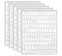 WJIAAA Letters and Numbers for Iron-on, 5 Sheets 1 Inch White DIY Fabric Transfer Letters for T Shirt Clothing Crafts (White)