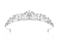 WJIAAA Silver Glitter Rhinestone Princess Crown, Tiara Headband for Women, Crystal Wedding Crown Headpieces, Shining Tiara Headband for Bride Pageant Prom Birthday Party