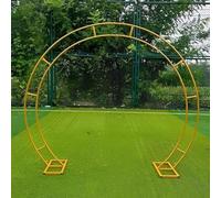 WJIANBIN Arche de ballons double cercle dorée, structure métallique pour décoration de mariage, fiançailles, anniversaire et baby shower, magnifique décor de jardin.