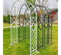 WJIANBIN Arche de jardin en métal robuste, treillis pour plantes grimpantes, pergola solide pour décoration de mariage et de fête. Disponible en tailles de 1,4 m à 2,6 m (noir 3,35 m x 2,40 m).