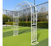 WJIANBIN Arche de jardin robuste 1,4 m x 2,3 m, treillis pour plantes grimpantes, facile à assembler, arche de jardin blanche pour décorations extérieures et support de fond (3,4 m x 2,3 m)