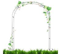 WJIANBIN Arche de jardin robuste en métal blanc, treillis pour rosiers grimpants, idéale pour la décoration extérieure du jardin, de la pelouse et de la cour.