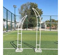 WJIANBIN Ensemble de 2 supports élégants en métal pour arche de mariage, treillis de jardin pour plantes grimpantes, tonnelle pour garden-party et support pour fleurs (Couleur : Blanc)