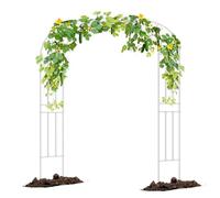 WJIANBIN Pergola de jardin en métal blanc avec arche, 3,17 m x 2,44 m, treillis extérieur pour plantes grimpantes, rosiers et vignes, idéale pour les mariages et la décoration des fêtes nuptiales.