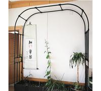 WJIANBIN Pergola de jardin en métal robuste pour plantes grimpantes, 2,3 m et 2,4 m de large, arche extérieure, montage facile, idéale pour la décoration de la pelouse et du jardin, couleur noire.