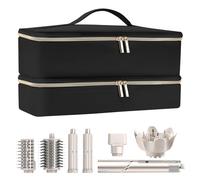 Wjiang Carrying Case for Shark Flexstyle, Double-Layer Travel Case for Supersonic Hair Dryer/Airwrap, Waterproof Storage Case Travel Organiser Bag for Shark Speedstyle HyperAir Dryer (Black)