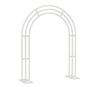 WJIAYAO Arch Backdrop Stand Large White Wedding Arch Stand 3 Layer Balloon Garden Backdrop Metal Rack Arch Frame Pergola Stand