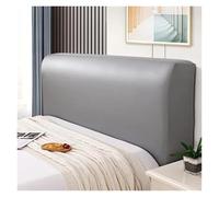 WJIAYAO Bed Headboard Covers Artificial PU Leather Headboard Cover Elastic All-inclusive Bed Head Back Bedside Protection Home Hotel(Grey,120CM)