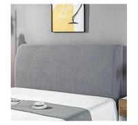 WJIAYAO Bed Headboard Covers Flexible Bedhead Cover Full-inclusive Cover Solid Color Bedside Backrest Protection Headboard Bedroom Decoration Soft(Grey,W150xH50-65cm)