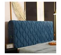 WJIAYAO Bed Headboard Covers Thicken Velvet Quilted Headboard Cover Solid Color All-inclusive Bedside Soft Plush Bed Head(Dark Blue,W180 x H68cm)