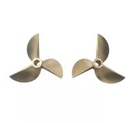 WJIAYAO boat propeller Sport Competition Class High Precision 3-blade Copper Propeller CW&CCW Inner Dia=4.76mm OD=48mm for RC Boat(OD48.0mm ID4.760m CW)