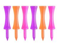WJIAYAO cushion top golf tees 60 Pcs Plastic Golf Tee Pack Step Down 57mm Tees Colorful For Driver Irons Hybrids Longer Distance Drop Ship for Golfer Practice(Mixed)