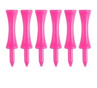 WJIAYAO cushion top golf tees 60 Pcs Plastic Golf Tee Pack Step Down 57mm Tees Colorful For Driver Irons Hybrids Longer Distance Drop Ship for Golfer Practice(Pink)