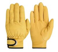 WJIAYAO Gloves Work Gloves Riding Woodworking Handling Gardening Welding Insurance Gloves Men's Women's Clothing Gloves(Yellow,M)